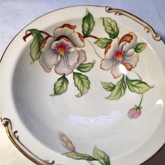 6220AB Dogwood Pattern 1950's Roselyn China Round Serving Bowl Japan - Picture 2 of 9